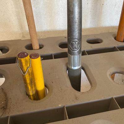 GARAGE/YARD TOOL ORGANIZER AND STARTER TOOL