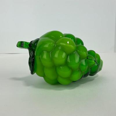 -55- ART GLASS | Green Grapes Figure