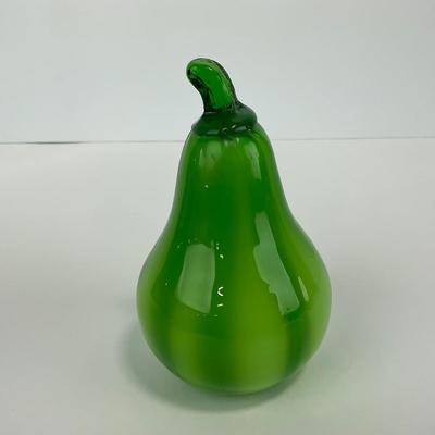 -58- ART GLASS | Green Gourd Figure