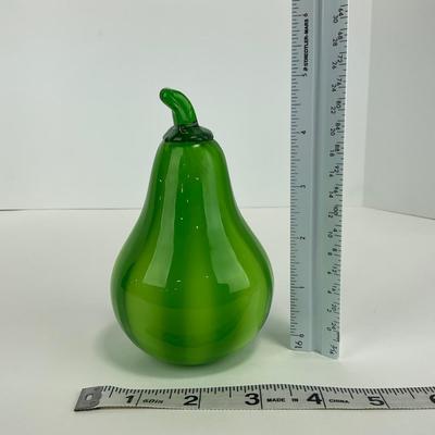 -58- ART GLASS | Green Gourd Figure