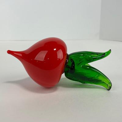-59- ART GLASS | Red Radish Figures