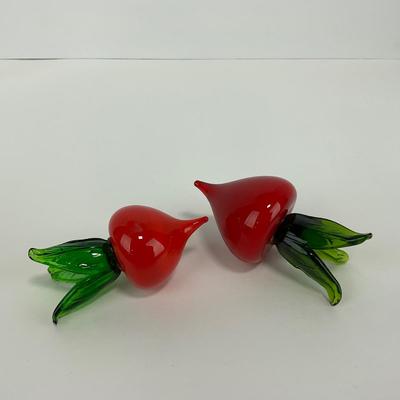 -59- ART GLASS | Red Radish Figures