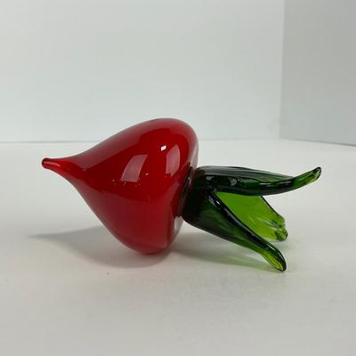 -59- ART GLASS | Red Radish Figures