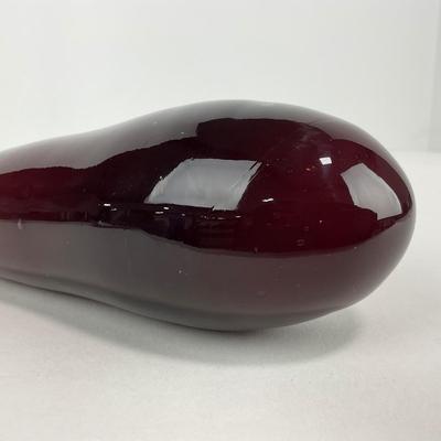 -64- ART GLASS | Purple Eggplant Figure