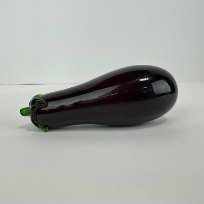 -65- ART GLASS | Purple Eggplant Figure