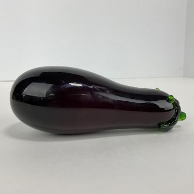 -65- ART GLASS | Purple Eggplant Figure