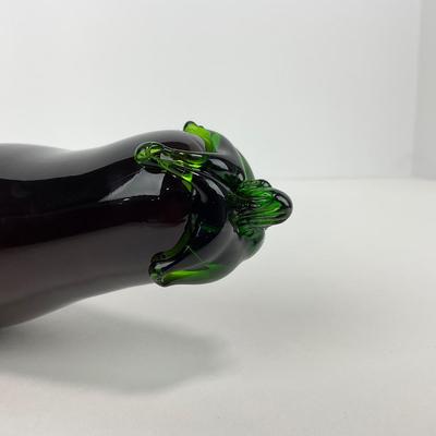 -65- ART GLASS | Purple Eggplant Figure