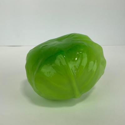 -66- ART GLASS | Green Lettuce Figure