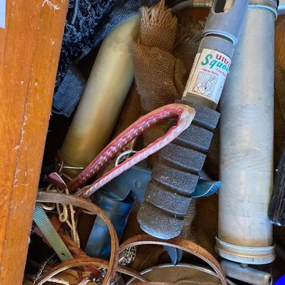 MISC DRAWER WITH GREASE GUNS AND MORE