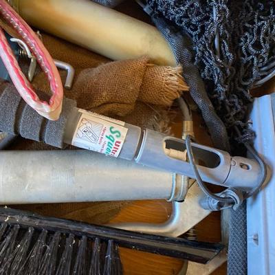 MISC DRAWER WITH GREASE GUNS AND MORE
