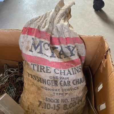 TIRE CHAINS FOR ALL AND COOL VINTAGE CAR STUFF