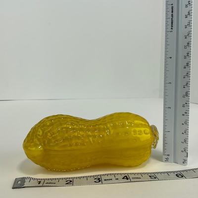 -74- ART GLASS | Yellow Peanut Figure