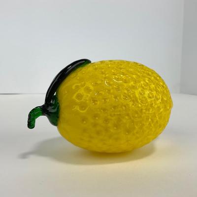 -76- ART GLASS | Yellow Lemon Figure