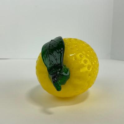-76- ART GLASS | Yellow Lemon Figure