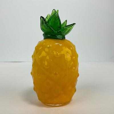 -78- ART GLASS | Yellow Pineapple Figure