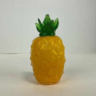 -78- ART GLASS | Yellow Pineapple Figure