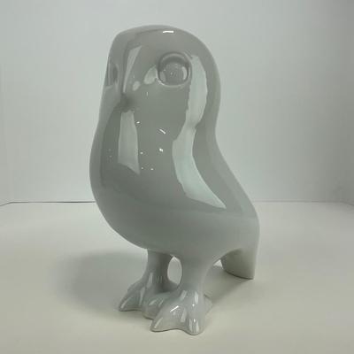 -80- ROYAL DUX | Bohemia White Owl Cernoch Figure | With Mark