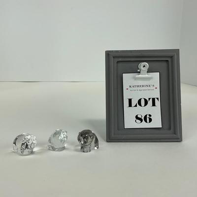 -86- IMPERIAL | Clear Glass Piglet Figures
