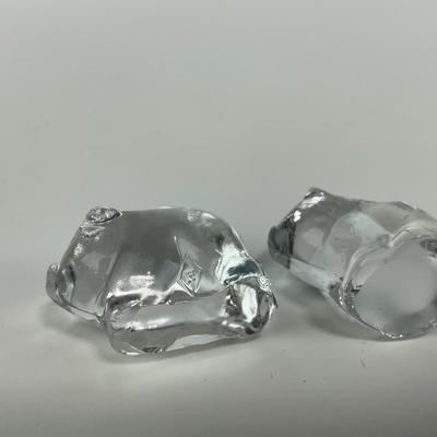 -86- IMPERIAL | Clear Glass Piglet Figures