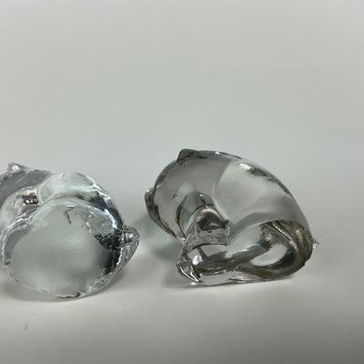 -86- IMPERIAL | Clear Glass Piglet Figures