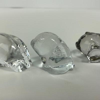 -86- IMPERIAL | Clear Glass Piglet Figures