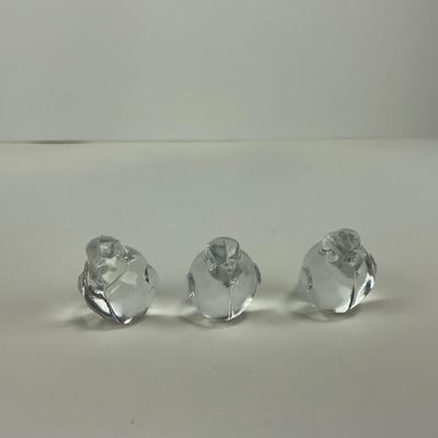 -87- ART GLASS | Clear Glass Small Bird Figures