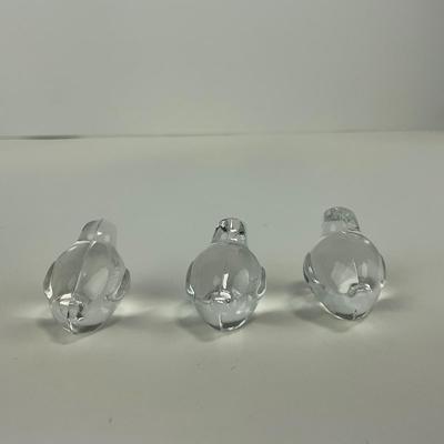 -87- ART GLASS | Clear Glass Small Bird Figures