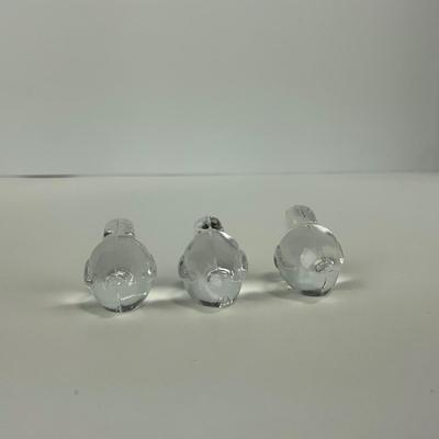 -88- ART GLASS | Clear Glass Small Bird Figures