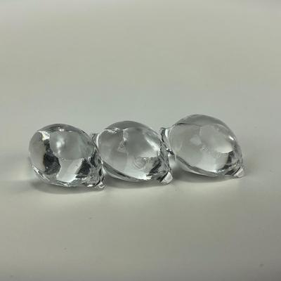 -88- ART GLASS | Clear Glass Small Bird Figures