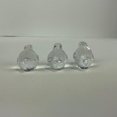 -89- ART GLASS | Clear Glass Small Bird Figures