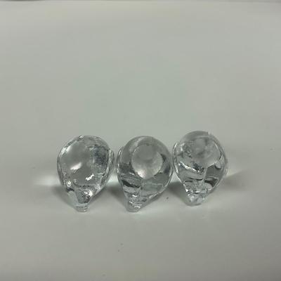 -89- ART GLASS | Clear Glass Small Bird Figures
