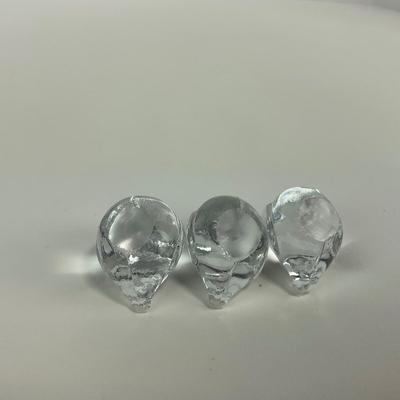 -89- ART GLASS | Clear Glass Small Bird Figures