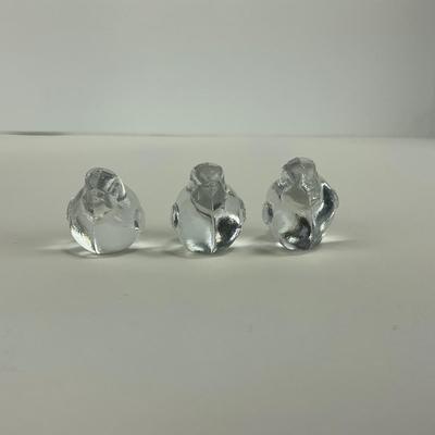 -89- ART GLASS | Clear Glass Small Bird Figures