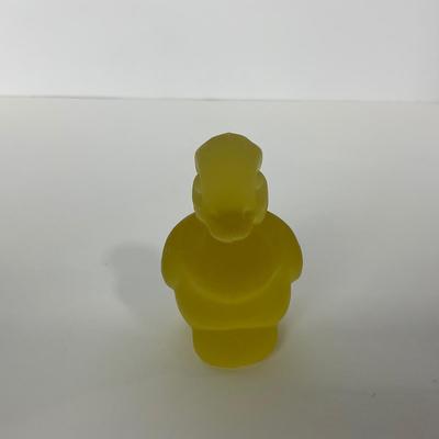 -90- HEISEY | By Imperial Frosted Sunshine Yellow Wood Ducklings | Marked