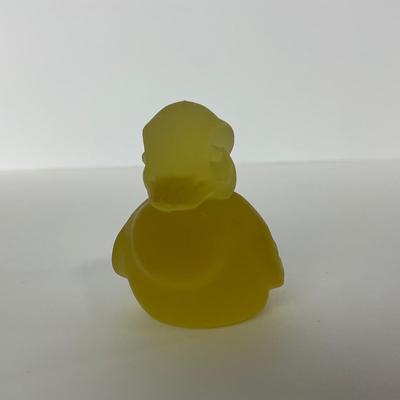 -90- HEISEY | By Imperial Frosted Sunshine Yellow Wood Ducklings | Marked