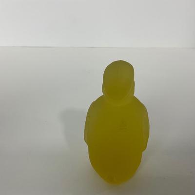 -90- HEISEY | By Imperial Frosted Sunshine Yellow Wood Ducklings | Marked
