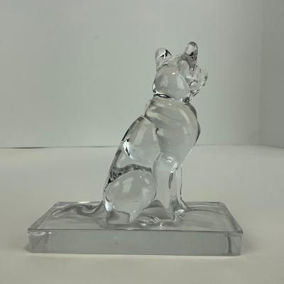 -92- NEW MARTINSVILLE | Pressed Virginia Glass German Shepherd Dog Figure