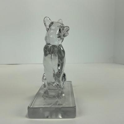 -92- NEW MARTINSVILLE | Pressed Virginia Glass German Shepherd Dog Figure