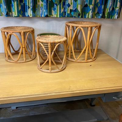 NESTING WICKER TABLES