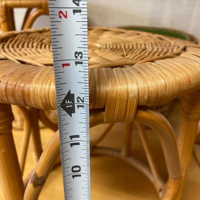 NESTING WICKER TABLES