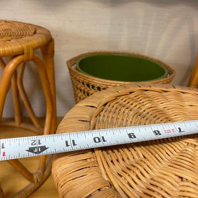 NESTING WICKER TABLES