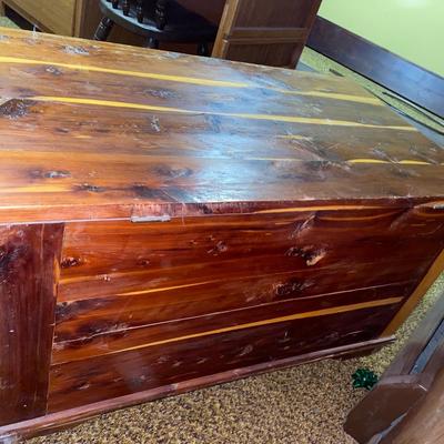 CEDAR CHEST ON WHEELS