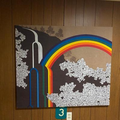 LATCH HOOK TIGER AND LARGE FABRIC PRINT