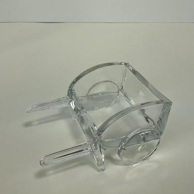 -97- COLLECTIBLE | Clear glass Wheel Barrel Ashtray
