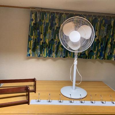 FAN, MAGAZINE/BOOK RACKS AND WALL HOOKS
