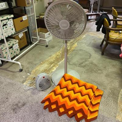 FAN, AFGHAN, & HEATER