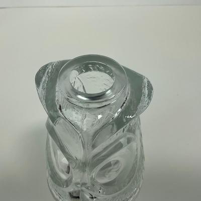 -99- VIKING | Clear Glass Owl Glimmer Fairy Lamp Candle Holder Votive