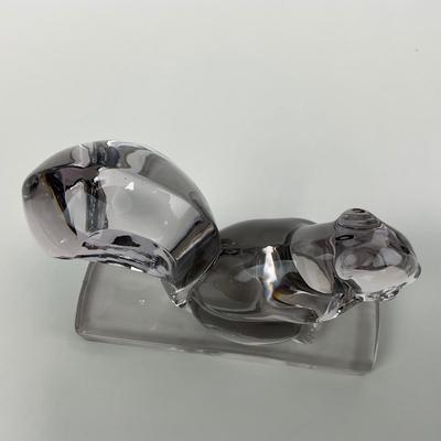 -103- NEW MARTINSVILLE | Clear Glass Squirrel Bookend