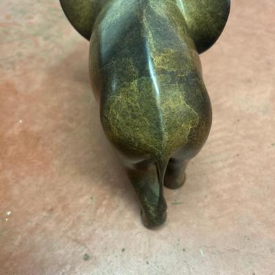 LOET VANDERVEEN Elaphant w/b Baby Sculpture