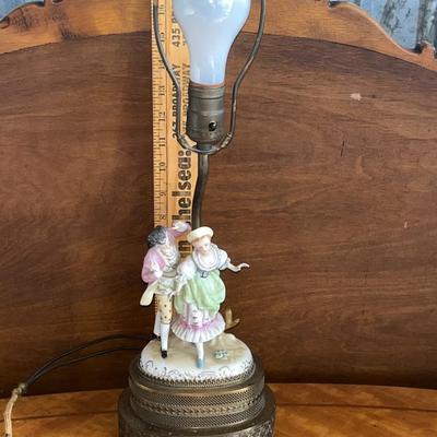 Porcelain Lamp Victorian Couple